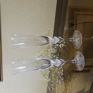 2 flute champagne glasses by Gorham